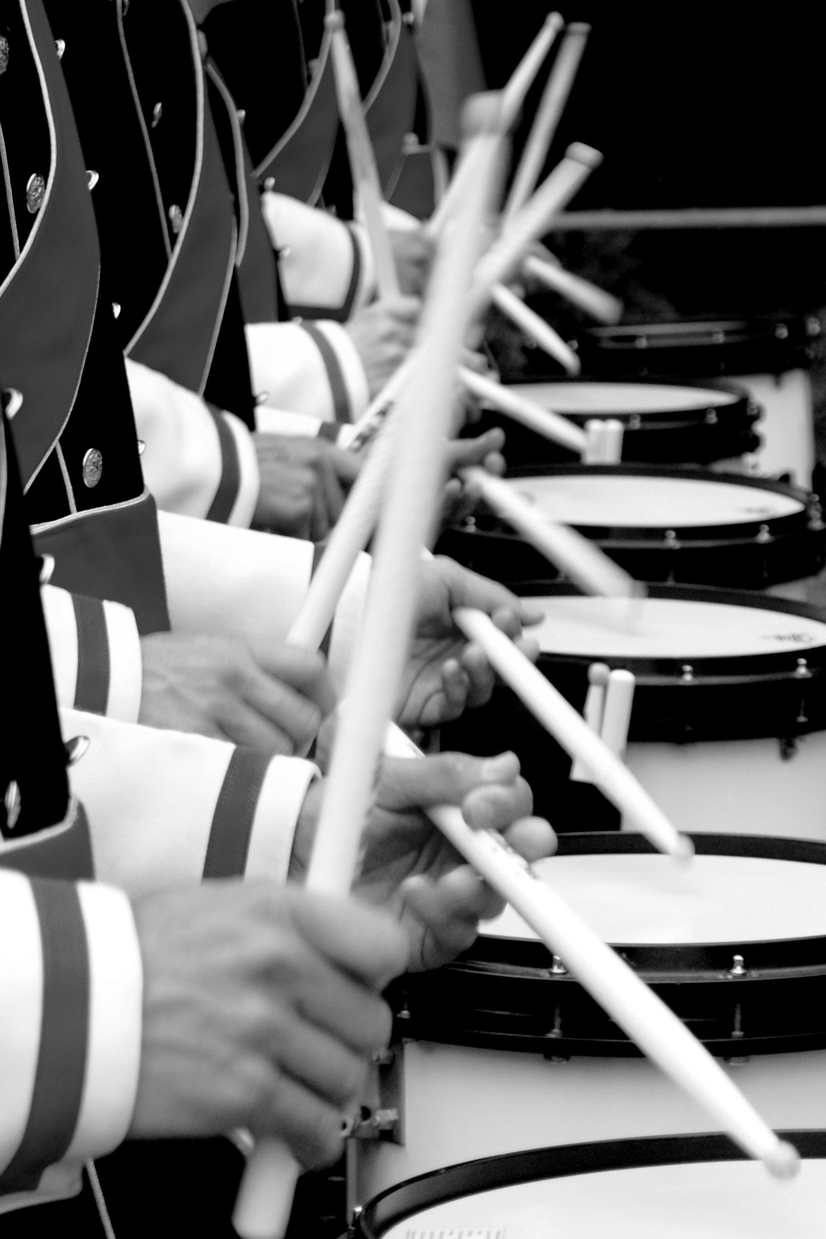 Band members rehearsing in studio